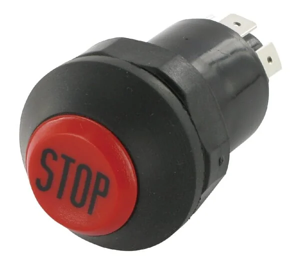 Pneutron - 11100320PN - Druckschalter Stop Rund Rot