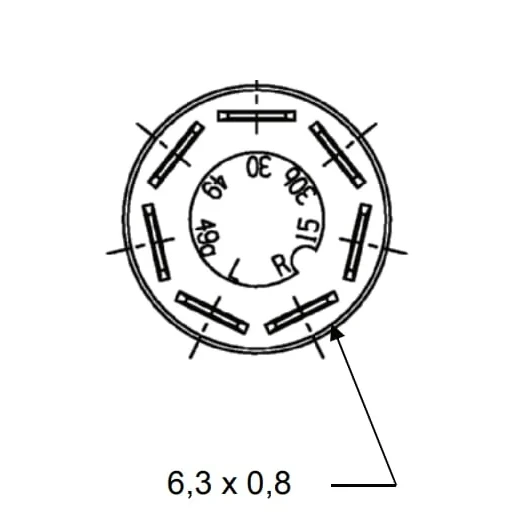 Pneutron - 11100320PN - Druckschalter Stop Rund Rot