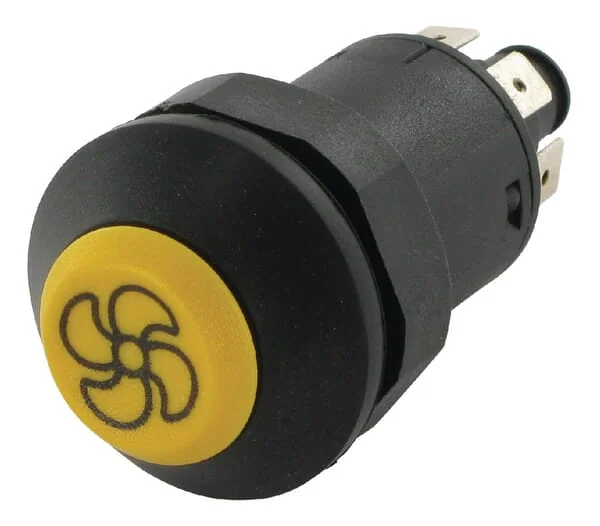Pneutron - 11103200PN - Druckschalter Luefter Rund Gelb