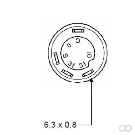 Pneutron - 11110100PN - Drehscheinwerferschalter Gelb 12V