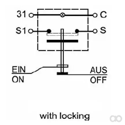Pneutron - 11110100PN - Drehscheinwerferschalter Gelb 12V