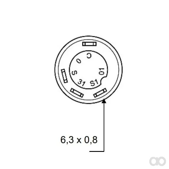 Pneutron - 11110360PN - Druckschalter Klimaanlage Rund Gelb