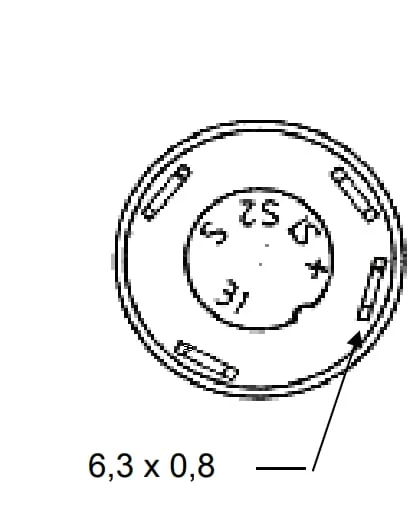 Pneutron - 11130030PN - Druckschalter, Parklicht, Rund, Gelb