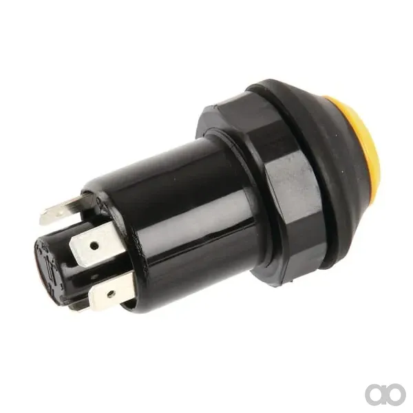 Pneutron - 11130300PN - Druckschalter, Dachbeleuchtung, Rund, Gelb
