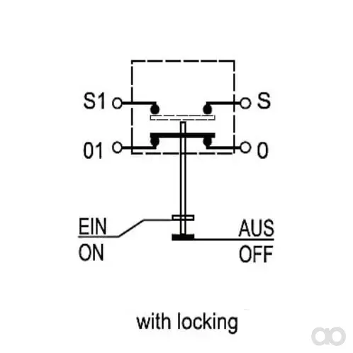 Pneutron - 11145330PN - Drucktaster Untere Verbindung Rund Gruen