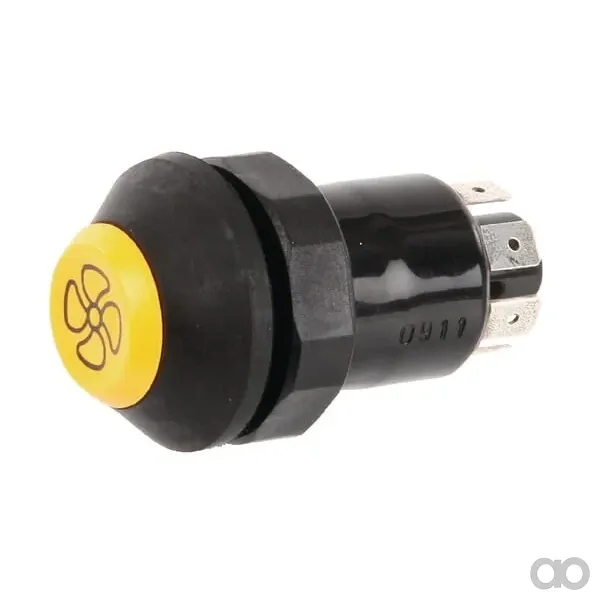 Pneutron - 11165100PN - Drucktaster, Luefter, Rund, Gelb