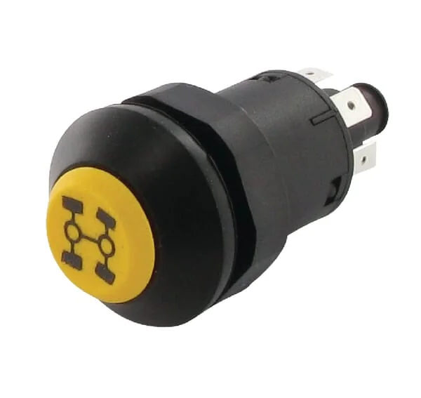 Pneutron - 11175080PN - Druckschalter, Allradantrieb, Rund, Gelb