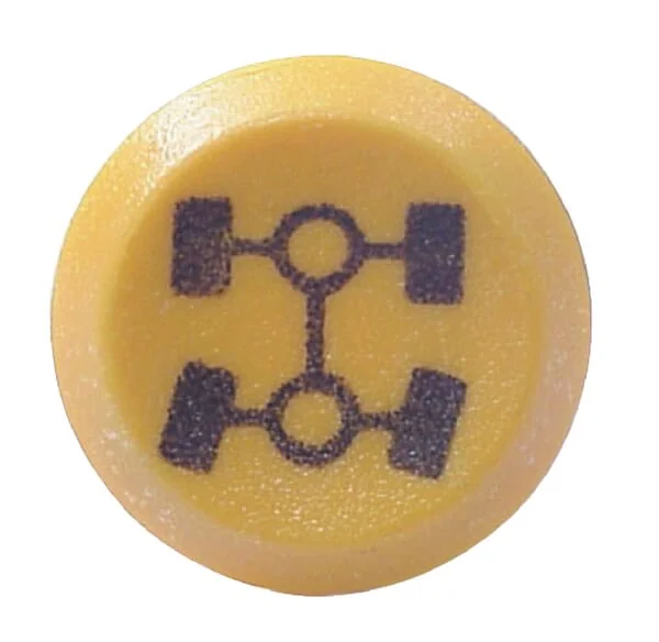 Pneutron - 11175080PN - Druckschalter, Allradantrieb, Rund, Gelb