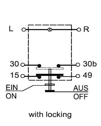 Pneutron - 11175120PN - Druckschalter, Differentialsperre, Rund, Gelb