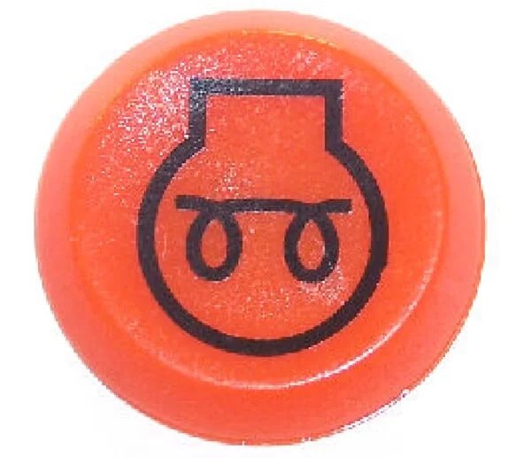 Pneutron - 11210520PN - Druckschalter, Vorgluehen, Rund, Orange