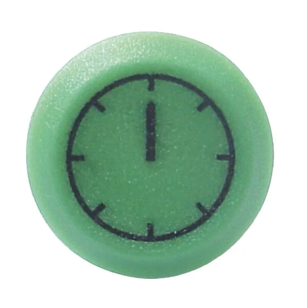 Pneutron - 11215400PN - Drucktaster, Uhr-Anzeige, Rund, Gruen