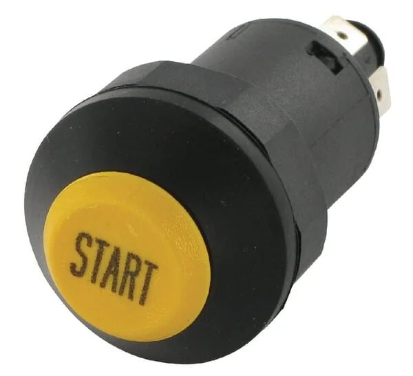 Pneutron - 11245030PN - Drucktaster, Start, Rund, Gelb