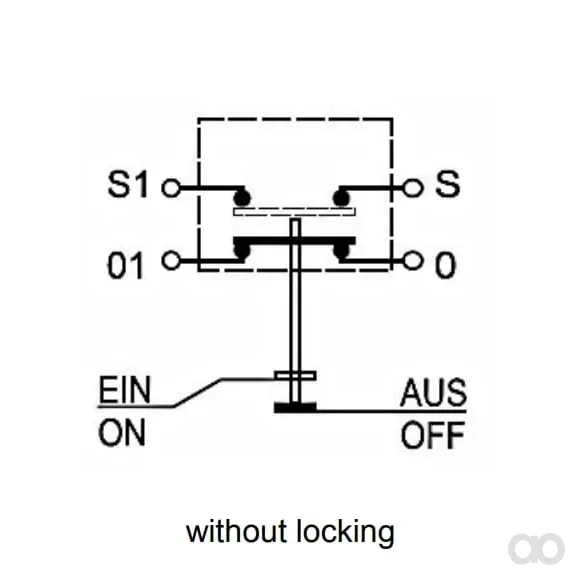 Pneutron - 11245030PN - Drucktaster, Start, Rund, Gelb