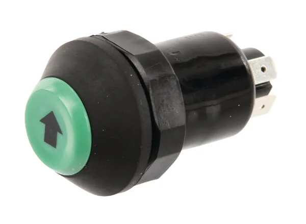 Pneutron - 11245170PN - Drucktaster, Heben und Senken, rund, grün