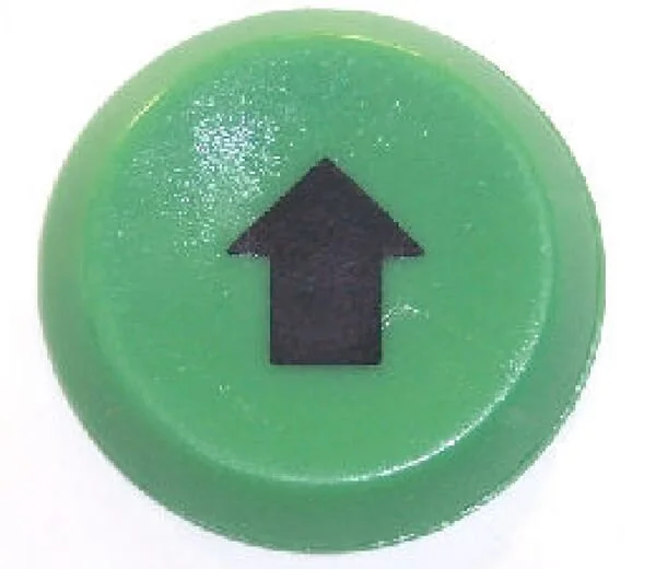 Pneutron - 11245170PN - Drucktaster, Heben und Senken, rund, grün