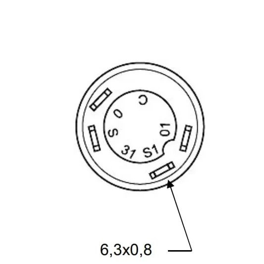 Pneutron - 11245280PN - Drucktaster, Hoch / Runter, Rund, Rot