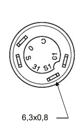 Pneutron - 11245400PN - Drucktaster, Heben und Senken, rund, gelb