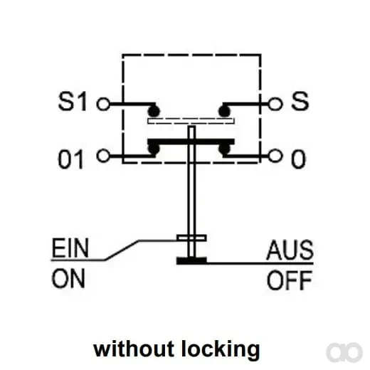 Pneutron - 11245630PN - Druckschalter, Hubwerk Hoch, Rund, Gruen