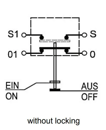 Pneutron - 11245640PN - Druckschalter, Hubwerk Runter, Rund, Gruen