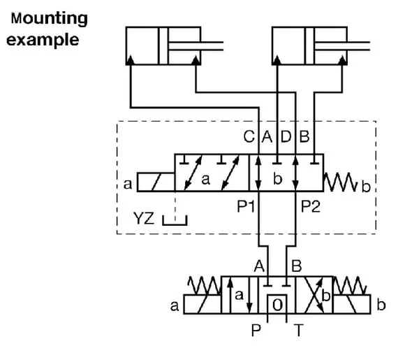 Poclain - 6KVH0638G - Steuerventil 6/2-3/8-12VDC