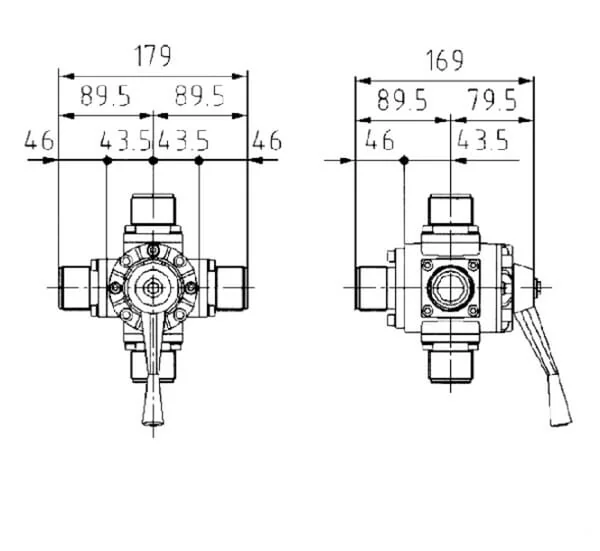 Polmac - VTDC1300 - 5-Wege-Kugelhahn 1.1/4