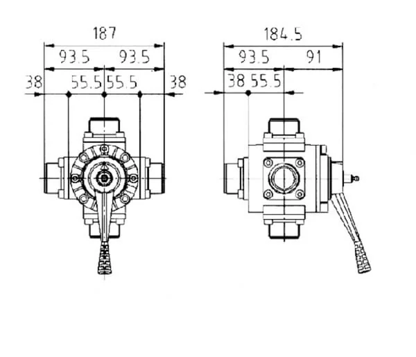 Polmac - VTDC3000 - 5-Weg-Ventil 1 1/2