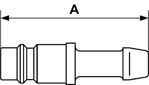 Prevost - ERP076808P002 - Stecknippel mit 8 mm Schlauchstutzen