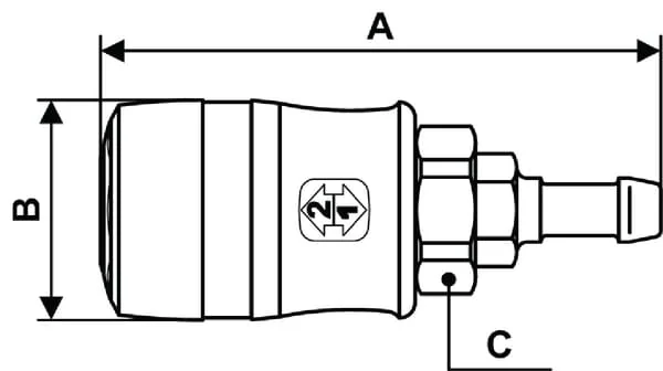 Prevost - ESG071813 - Sicherheits-Schnellanschluss Pfosten 13mm