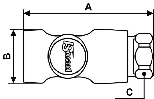 Prevost - ESI071102P001 - Weiblicher Sicherheits-Schnellanschluss BSP3/8