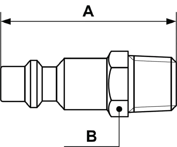 Prevost - IRP066152 - Stecknippel mit 3/8" BSP Aussengewinde