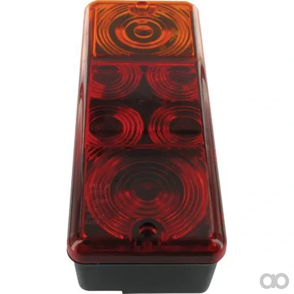 Radex - G41311 - Rueckleuchte Rechteckig, Rot/Bernstein, Verschraubt, 210x59x83mm – Hinten Links