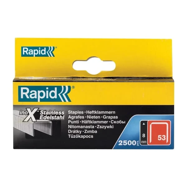 Rapid - 23808000 - Klammern 53/8mm Edelstahl, 2.500 Stueck