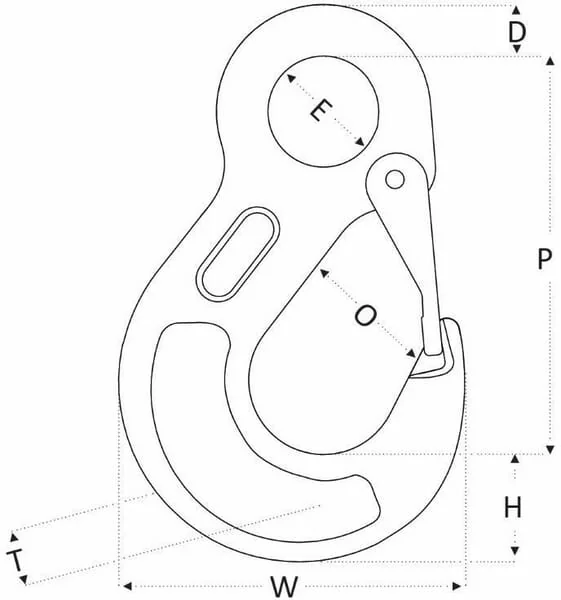 Rema - 2644010 - Oesenhaken mit Rastschloss 10mm 3150kg