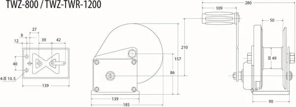 Rema - TW1200 - Selbstbremsender Griff 550kg