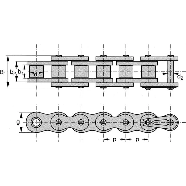 Rexplus - 12B1RP - Rollenkette 12b-1 Rexplus Edelstahl