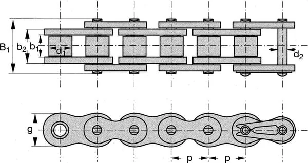 Rexplus - 16B1RP - Rollenkette 16b-1 Rexplus Edelstahl
