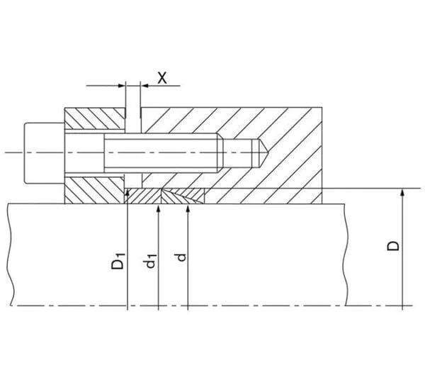 Ringfeder - RFN800645X52GES - Klemmteil-Schlitz