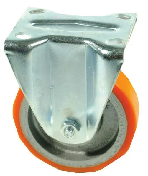 Ro Carr - WH710175 - Festrollen Mit Polyurethan Laufflaeche Diameter 175x40mm Flanschplatte 145x110mm Belastung 600kg