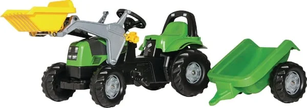 Rolly Toys - R02319 - Tretlaster Mit Frontlader Und Anhänger, Deutz Fahr, Ab 2,5 Jahren, Rollykid
