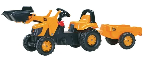 Rolly Toys - R02383 - Tretlaster Mit Frontlader Und Anhänger, JCB, Ab 2,5 Jahren, Rollykid