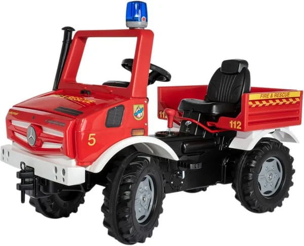 Rolly Toys - R038220 - Tretlaster, Mercedes Benz, Unimog Feuerwehr, Ab 3 Jahren, Rollyunimog