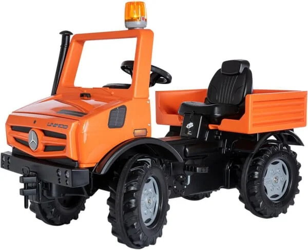 Rolly Toys - R038237 - Pedaltraktor, Mercedes Benz, Unimog Servicefahrzeug, Orange, Ab 3 Jahren, Rollyunimog