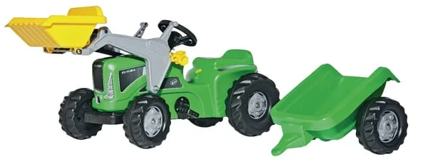 Rolly Toys - R63003 - Tretraktor Mit Frontlader Und Anhänger Futura Grün Ab 2,5 Jahren Rollykiddy