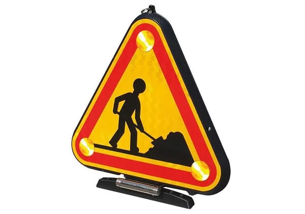 Sacex - 2090L52200 - Dreieck Mit Drei LED Blitzleuchten 30V 500 mm, Klasse II, 3 m Kabel, Manuelle Hebung