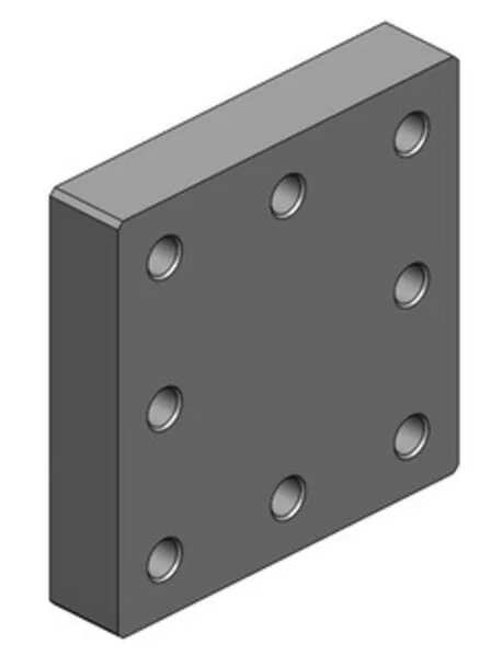 Scharmüller - 00645010 - Aufschweißplatte 145x145 mm 8x M20