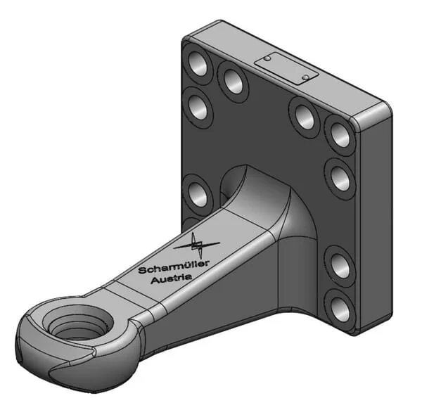 Scharmüller - 00665500A02 - Abschleppöse Durchmesser 40mm 160x160 Versetzt Mit Buchse DIN 11026