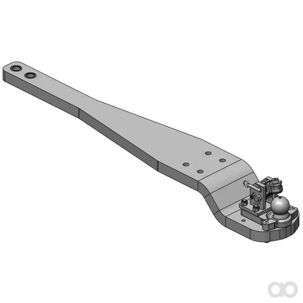 Scharmüller - 009644010A17 - Schwerlast Zugdeichsel K80® JD 8R 8270R-8400R Kat. 4 Gekröpft
