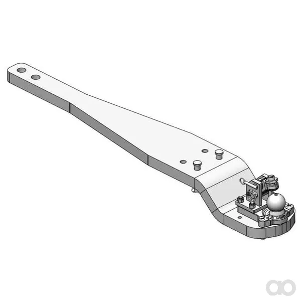 Scharmüller - 009644020A17 - Schwerlast Zugdeichsel K80® JD 8RT 8320RT, 8345RT, 8370RT Kat. 3 Gekröpft