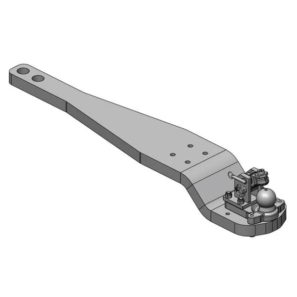 Scharmüller - 009644040A17 - Schwerlast Zugdeichsel K80® JD 8R 8270R-8400R Kat. 3 Gekröpft