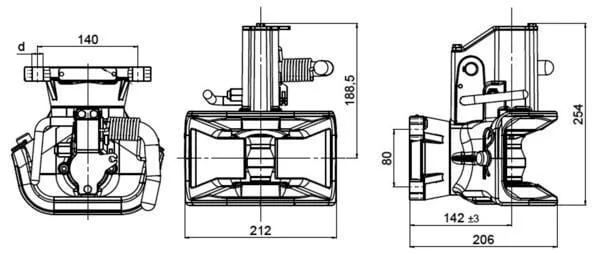 Scharmüller - 051403221A02 - CH-I Anhaengerkupplung 140x80mm